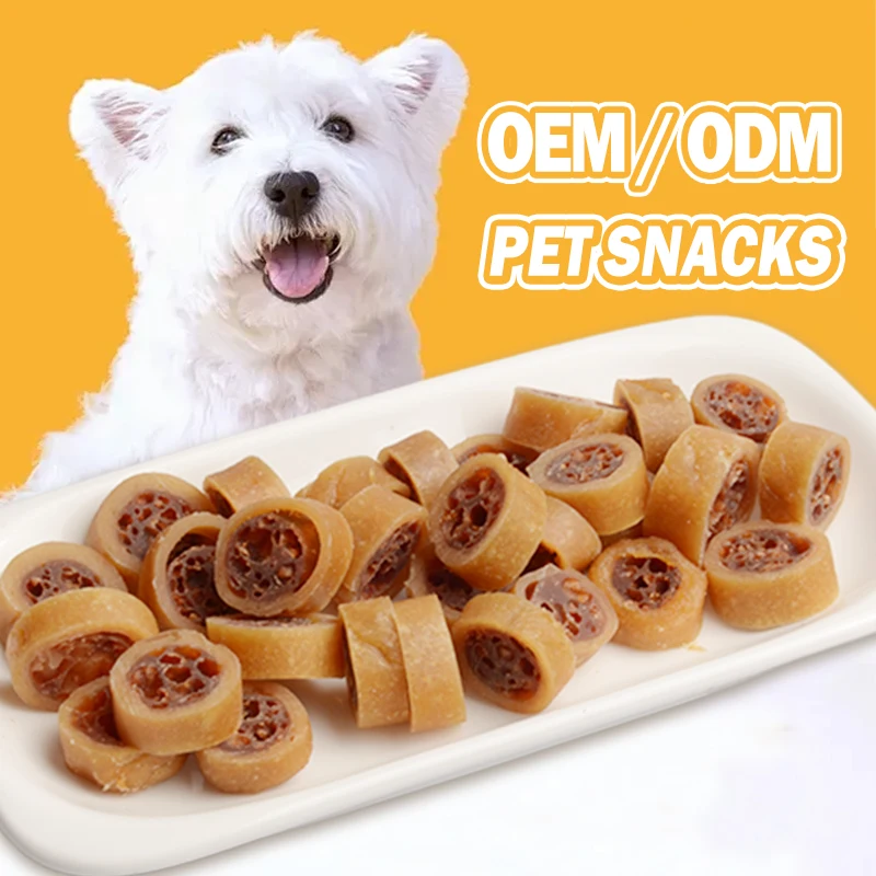 Wholesale pet snacks Teething sticks Chicken fun sticks Bite-resistant dog treats chicken wrap puffing rod