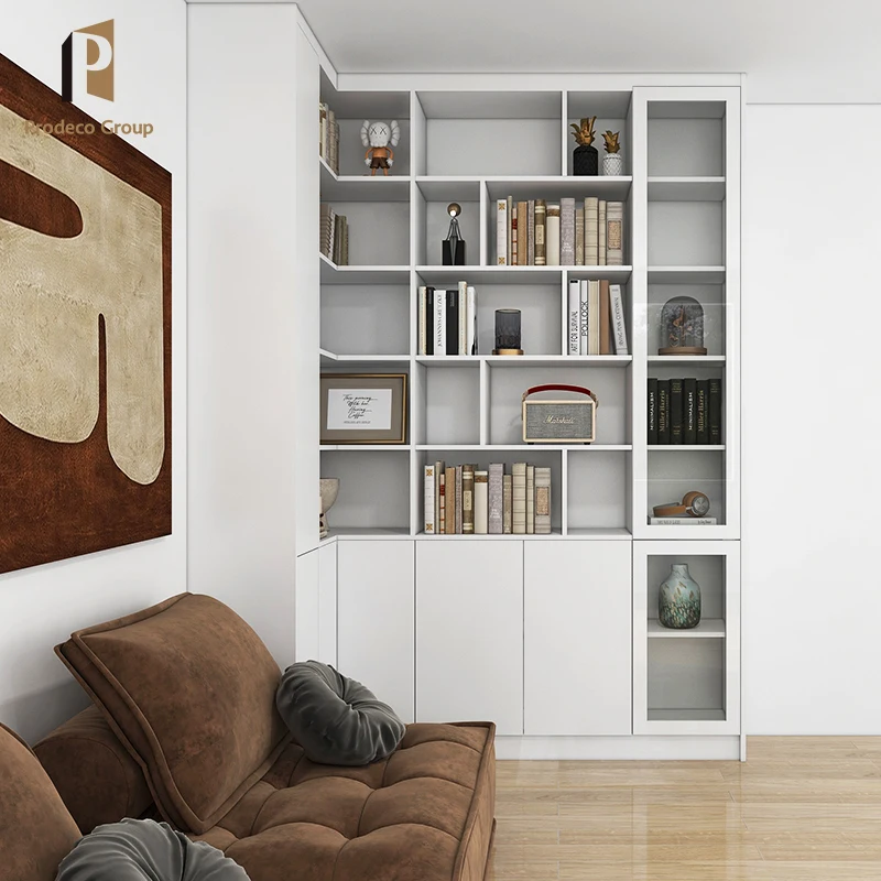 Display Bookcase White Nordic Bookcase Modular Bookcase