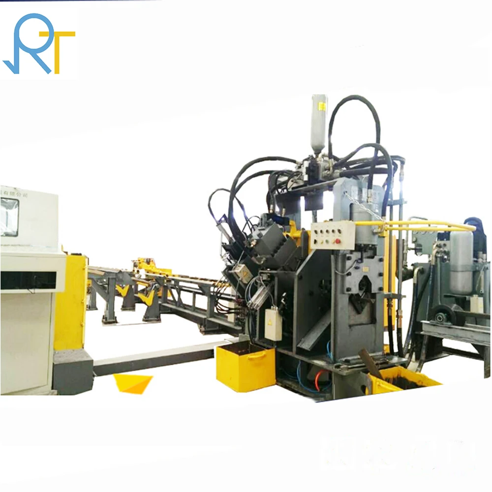 100*100 mm Angle Steel Tower Cnc Punching Marking Shearing Production Line