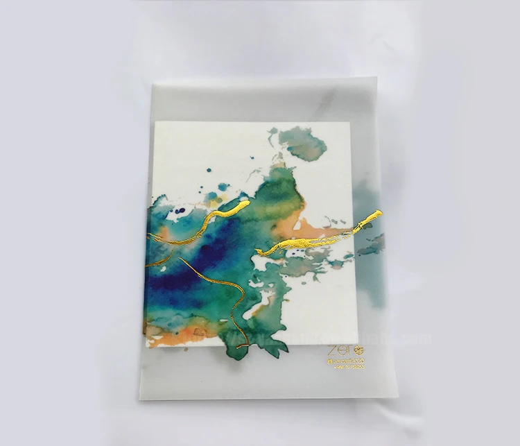 Gold foil marriage card custom colors printed casual blind letterpress insert with folder vellum wedding invitations