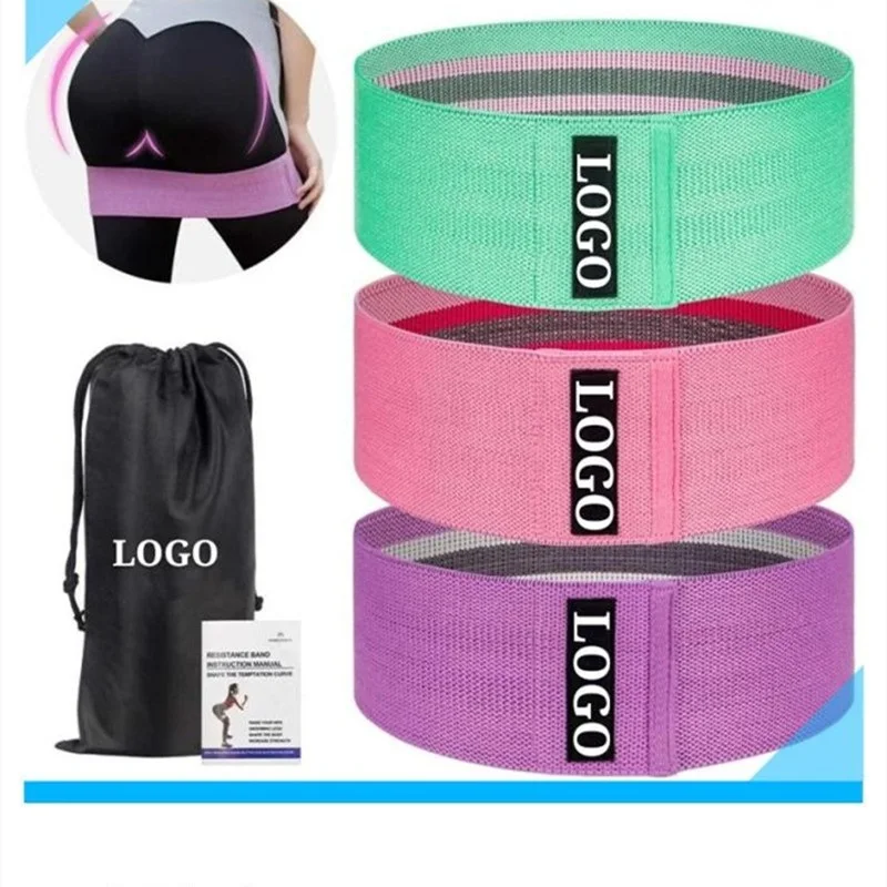 CHENGMO SPORTS Top Quality Hip Resistance Band Set Wholesale booty bands custom hip circle fabric resistance bands set of 3