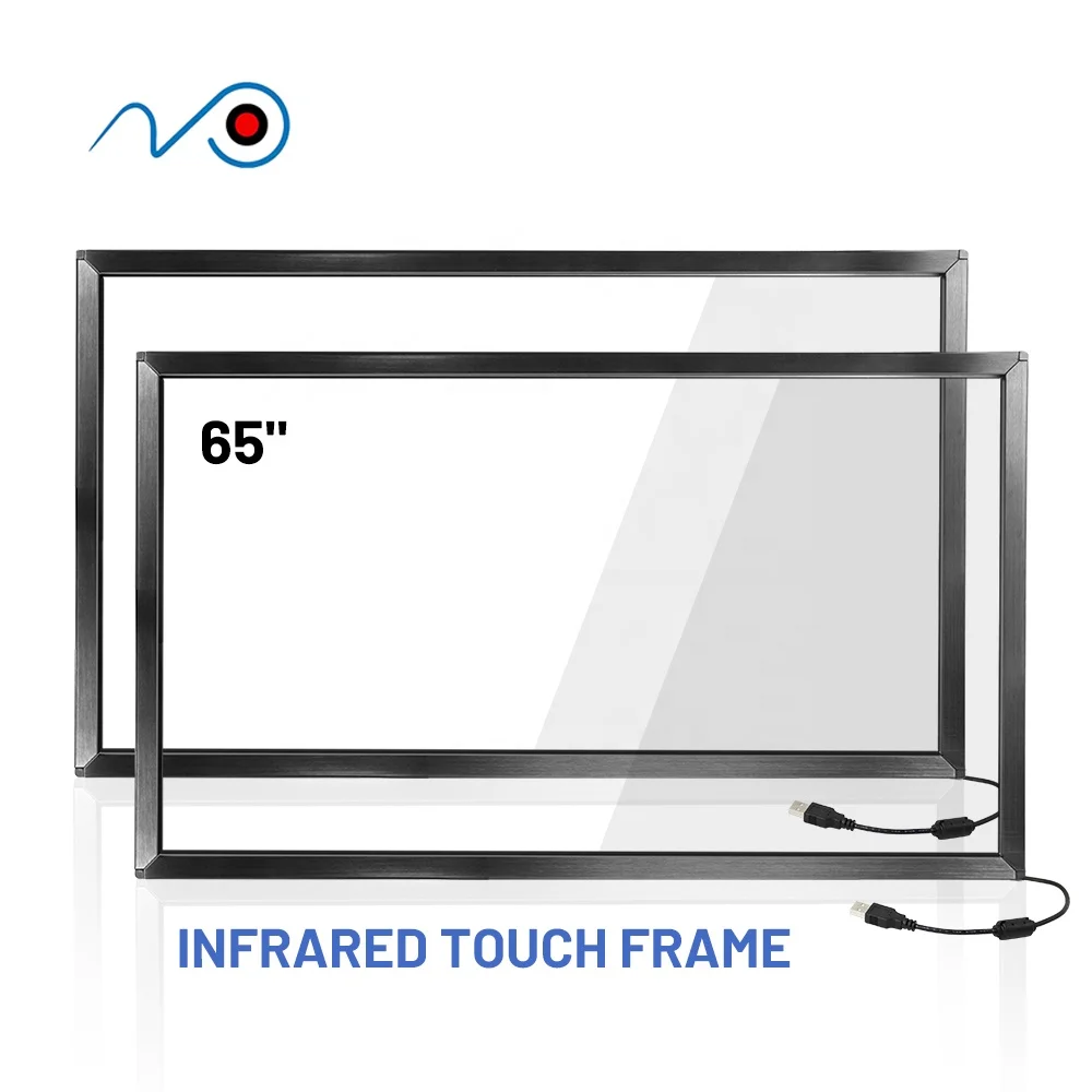Factory direct sales 65 inch touch screen panel overlay kit 20 points  IR  touch  bezel frame