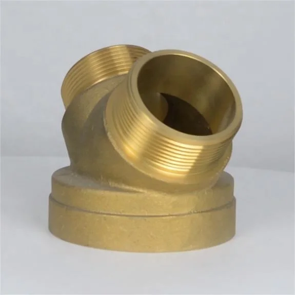 Hot sales 90 Degree Straight Brass Siamese Connection with Clapper Firefighting Equipment Accessory Fire Dept Production