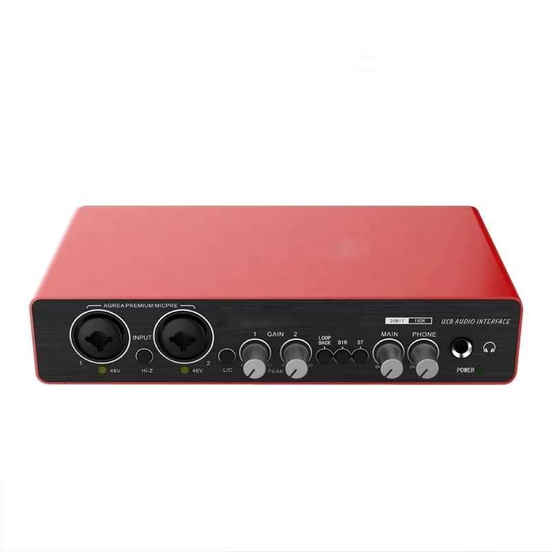 Professional Creative Preamplifier Xlr Studio Record Scarlet Sound Card Recording Usb Audio Interface