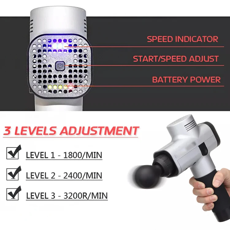 Электрический Импульсный физиотерапия Беспроводная глубокая ткань мышц вибрации всего тела массажный пистолет беспроводной