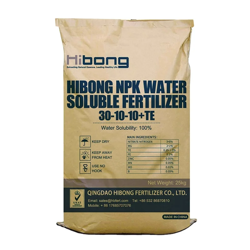 Agriculture Use NPK 30-10-10 Water Soluble Powder Fertilizer