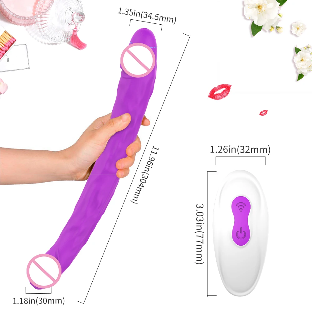 
Wholesale dildo for women huge realistic remote controlled vibrating double large size dildo adult lesbian sex toy 