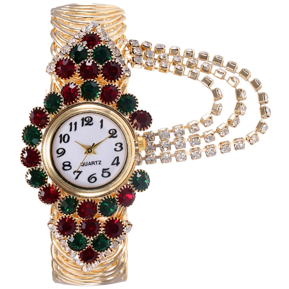 Women Watches   Brand Luxury Rhinestone Bracelet Watch Ladies Wristwatch  Watch for Women Clock
