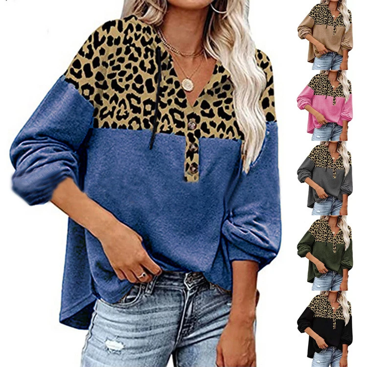 C251 New 2022 High Quality Plus Size Leopard Print Shirt Yarn Winter Sweaters