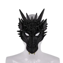 Dragon Mask Animal Half Face Dragon Ear Mask for Easter Halloween Party Mardi Gras Costume Accessory party face mask