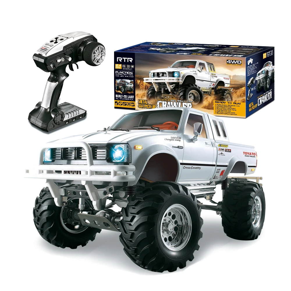 Factory Direct Sale HG-P407-White-2 1/10 2.4G 4WD Pickup Truck Toys Remote Control Off Road Car RC Crawler For Children