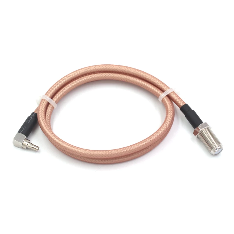F to CRC9 right angle male RG142 RF Jumper Coaxial Cable 2m 3m 5m length BNC right angle male RG58 RG142 cable with CRC9 female