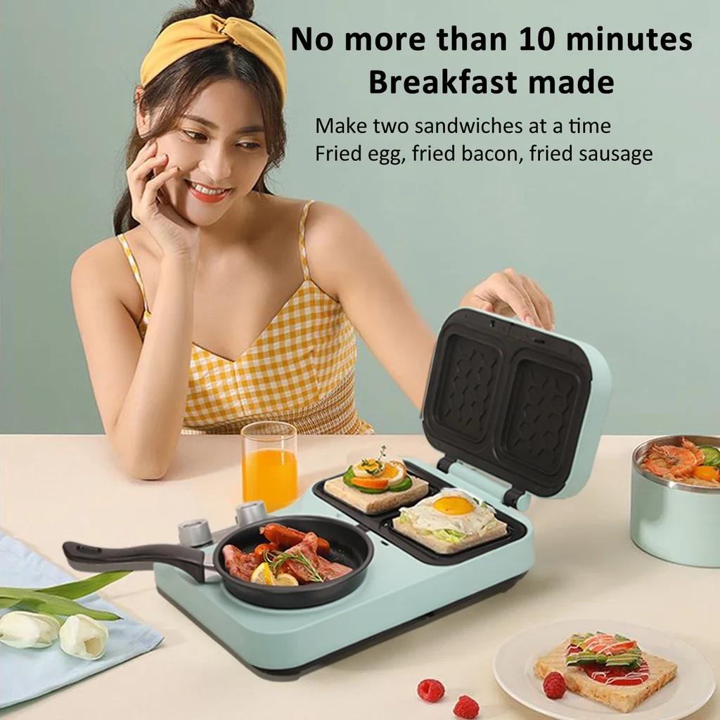 4 In 1 Breakfast Maker Multifunction Sandwich Maker Detachable Non Stick Pan Boiling Toast