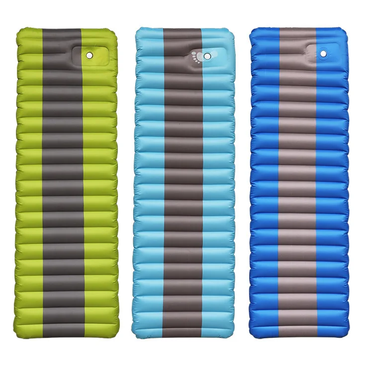 Outdoor Camping Sleeping Pad Mat Foot Press air mattress Bed and pump Compact Lightweight Inflatable air mattress