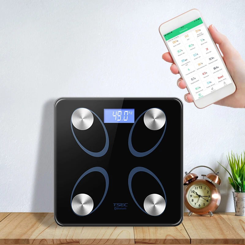 Leaone Bestselling BMI/BMR Intelligent Digital Weight Body Fat Scale Bathroom LCD Display Waterproof Scale
