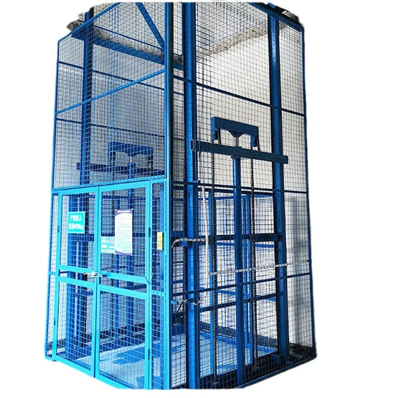 customized china design wall mounted  Warehouse electric price 100kg 500kg small hydraulic goods cargo freight elevator lift