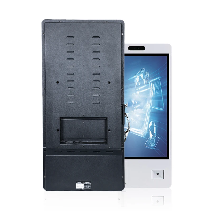 Wall mount 15 16 21 22 24 27 32 inch capacitive touch screen self service payment kiosk with thermal printer QR code reader