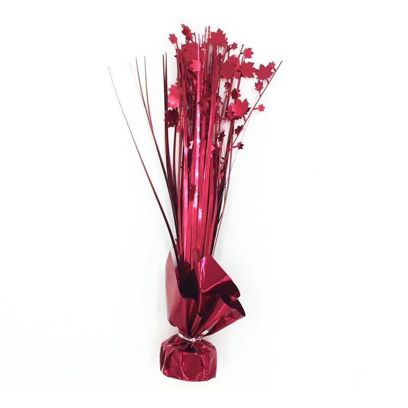 
New Maple Leaf Design Tinsel Balloon Weight Table Centerpiece Tree for Party Decoration 