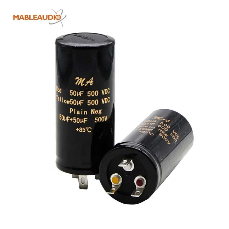 500V 50uF+50uF Electrolytic capacitors Dual Audio Grade Capacitors for Valve Amplifiers