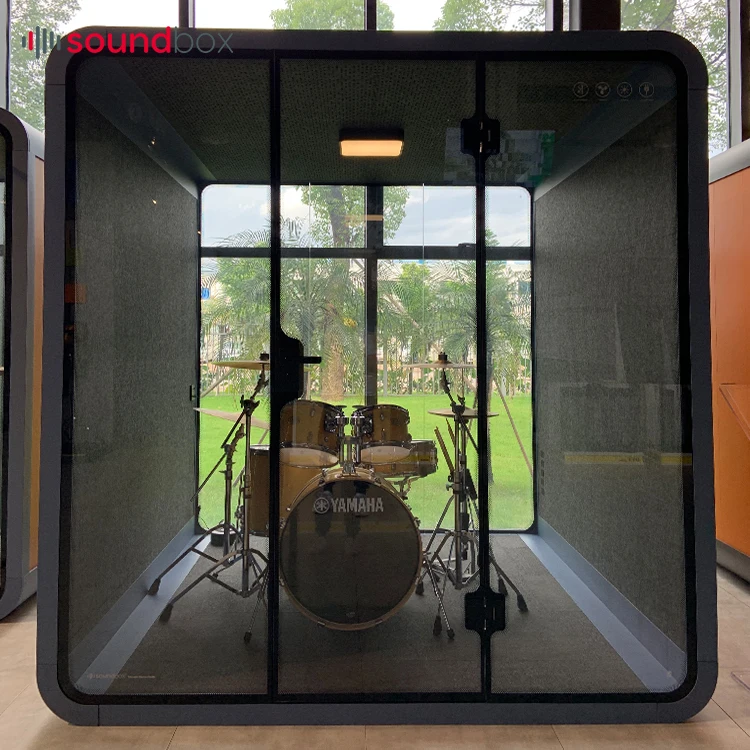 Portable soundproof recording vocal booth diy soundproof booth drums