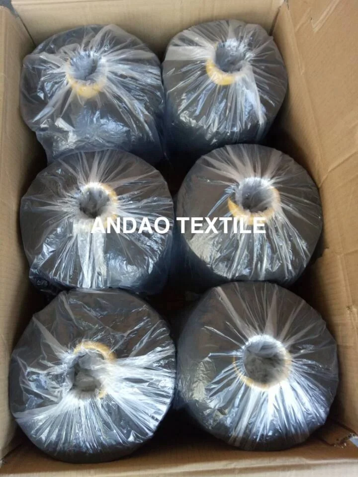 Китайское производство бренд Andao черная полиэфирная пряжа dty 150D/48F NIM
