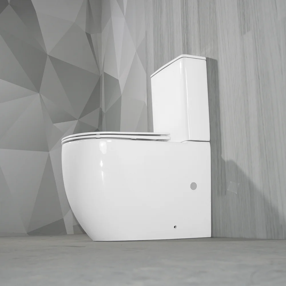 Mono-flush Rimless Design Ceramic Sanitaryware whirlpool Toilet WC Bathroom Watermark Wall Mounted Toilet two piece toilet