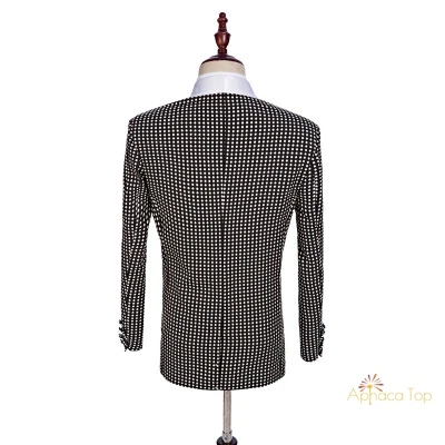 
APHACATOP 2020 New Arrival Dot Suit Sets Custom Men Wool Suits 