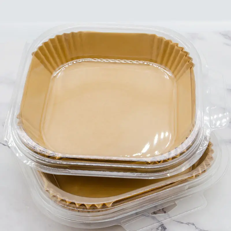 Hot Sale High Quality Square Disposable Parchment Paper Air Fryer Liner Non-stick Oven Baking Paper Air Fryer Liners