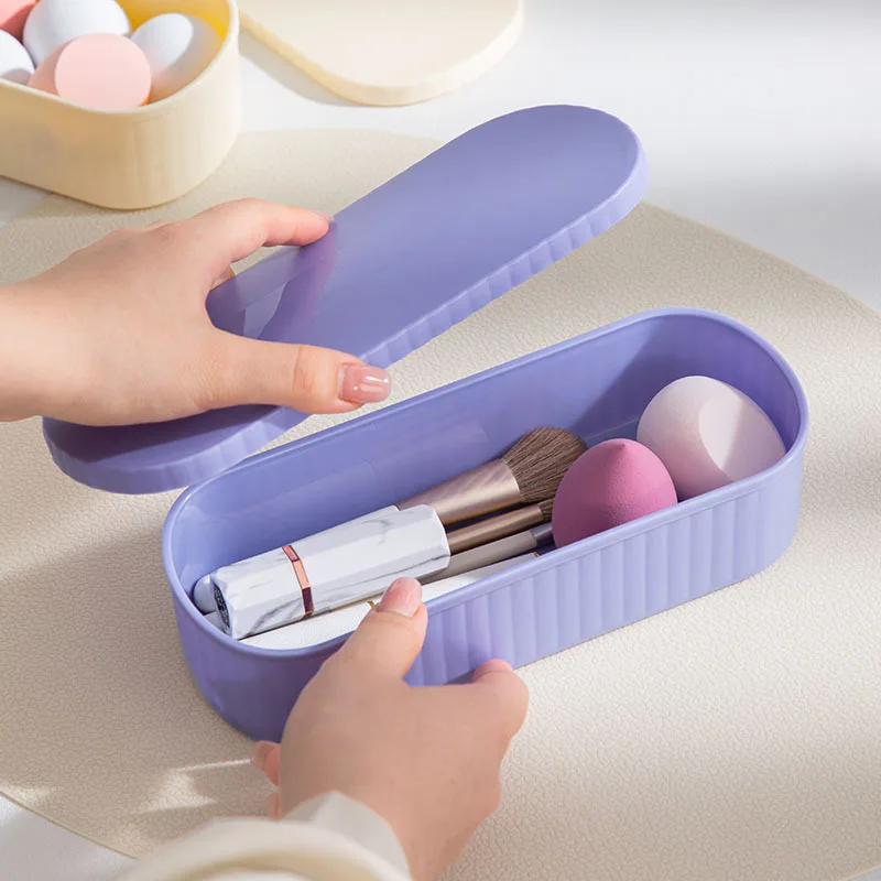 Makeup Brush Cleaner Box, Cosmetic Brushes Cleaning Mat, Drying Holder and Storage box (Silicone)