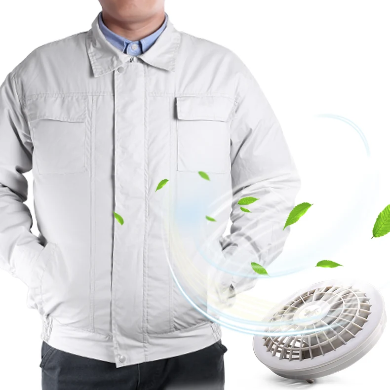 Hot Selling Reflective Two Pieces Air Conditioning Fan Worker Protection Cooling Jacket USB Control 5V DC