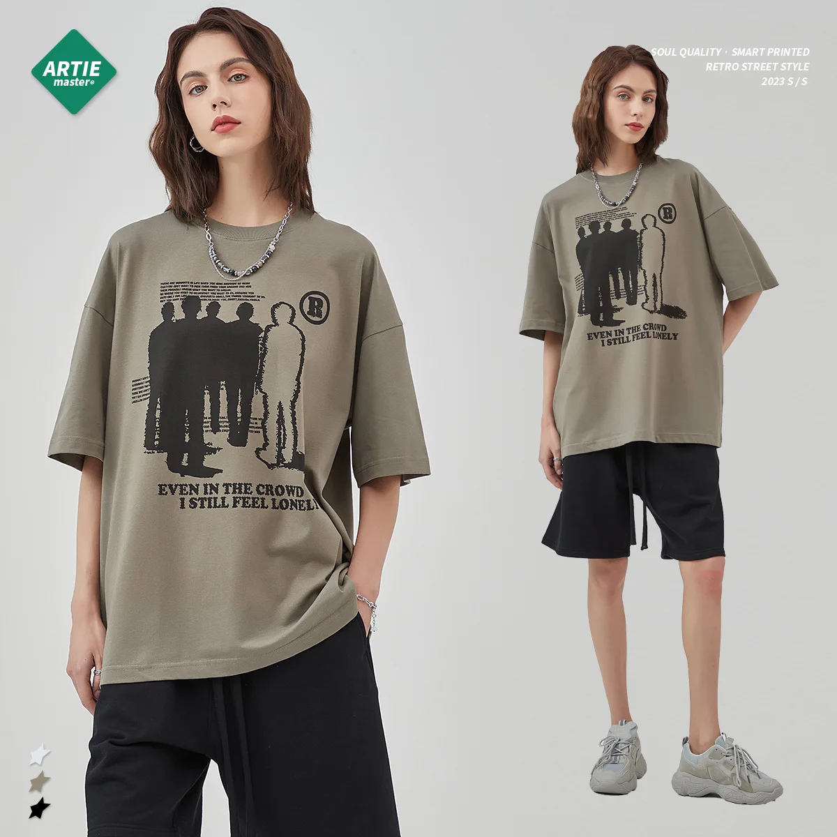 2023 Original Design 100% Cotton 250GSM Heavywight Hip Hop Streetwear Oversize Washed Vintage T-Shirts Custom Printed T Shirt