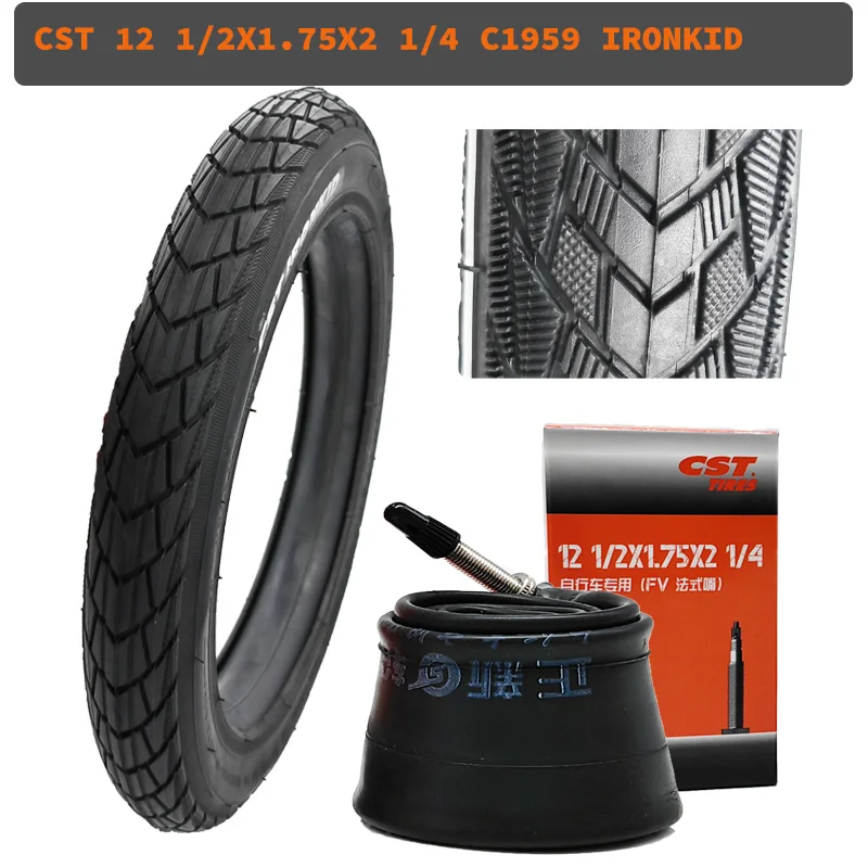High quality C S  T 12 inch scooter tires   C S T iron kid plus CTC-02H 12x1.75 tires Straight and curved inner tubes