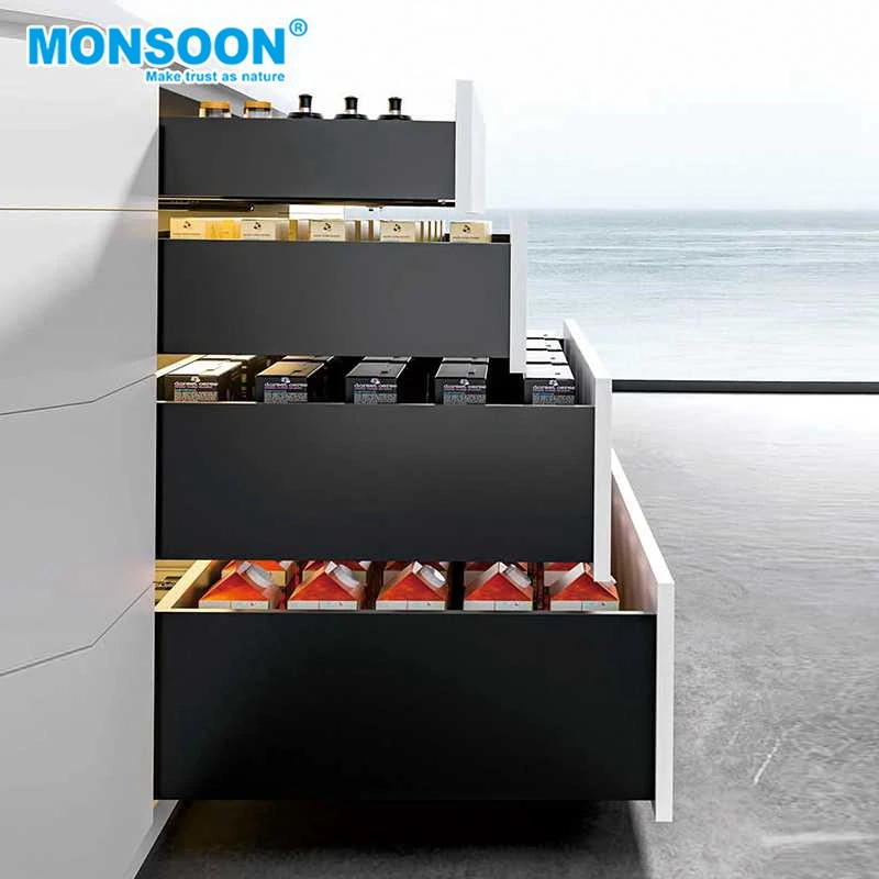 Телескопический выдвижной ящик с двойными