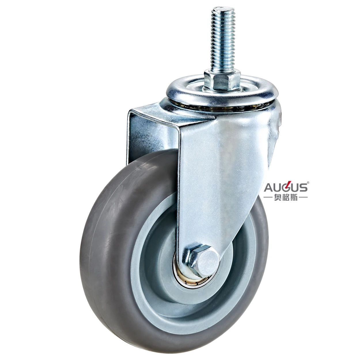 stem locking castor 5 inch  tpr wheel trolley caster wheel medium duty