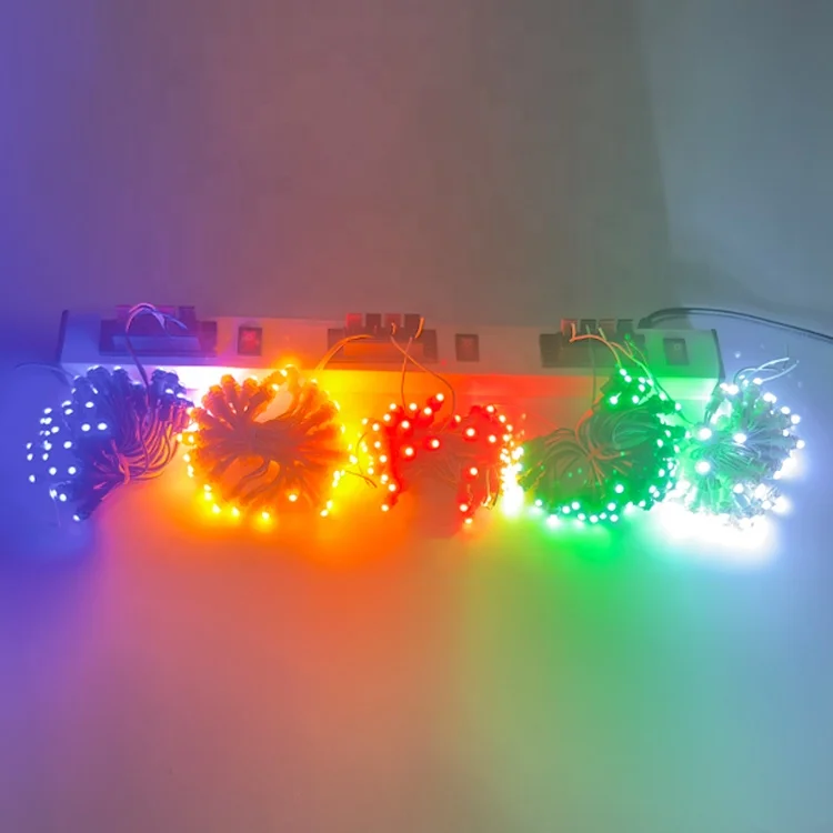Led Pixel 9mm Single Color Red/Blue/Green/Yellow/Pink/White/Warm White 50leds/pcs
