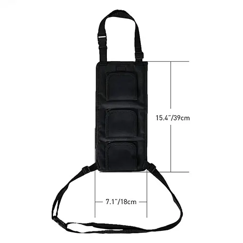MultiFunction Back Seat Car Vehicle Fishing Rod Holder Bag 2pcs With Elastic Band And Adjustable Strap