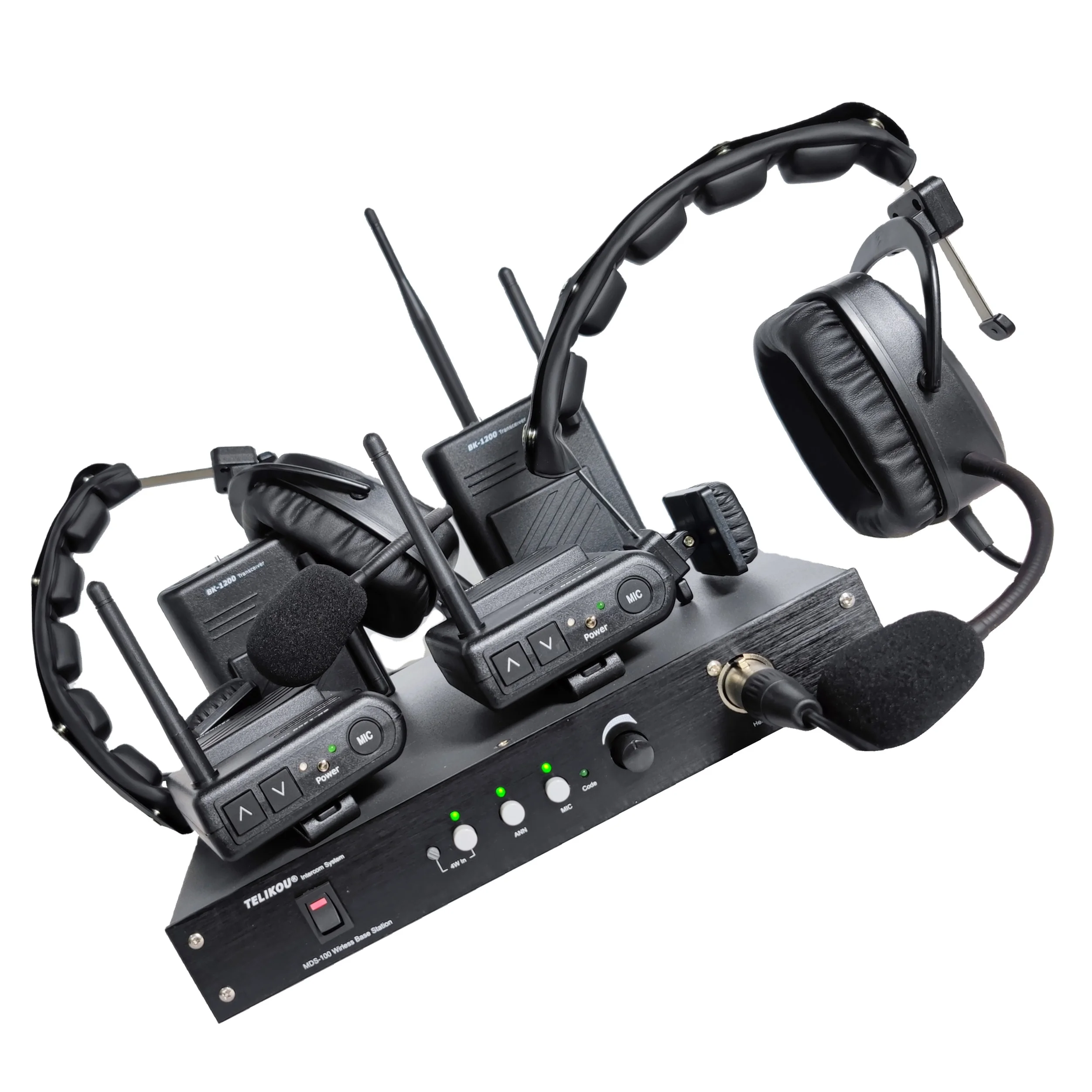 TELIKOU MDS-100 Full Duplex wireless intercom system For TV station , OB truck , stage, church long range