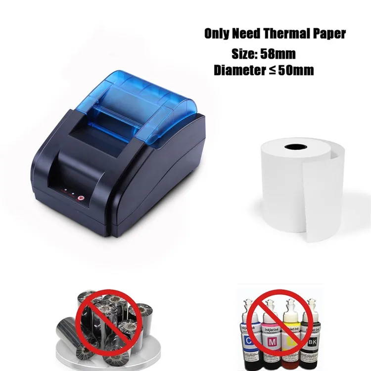High Quality 58mm small USB portable Wireless mobile blue tooth thermal receipt printer POS58C1