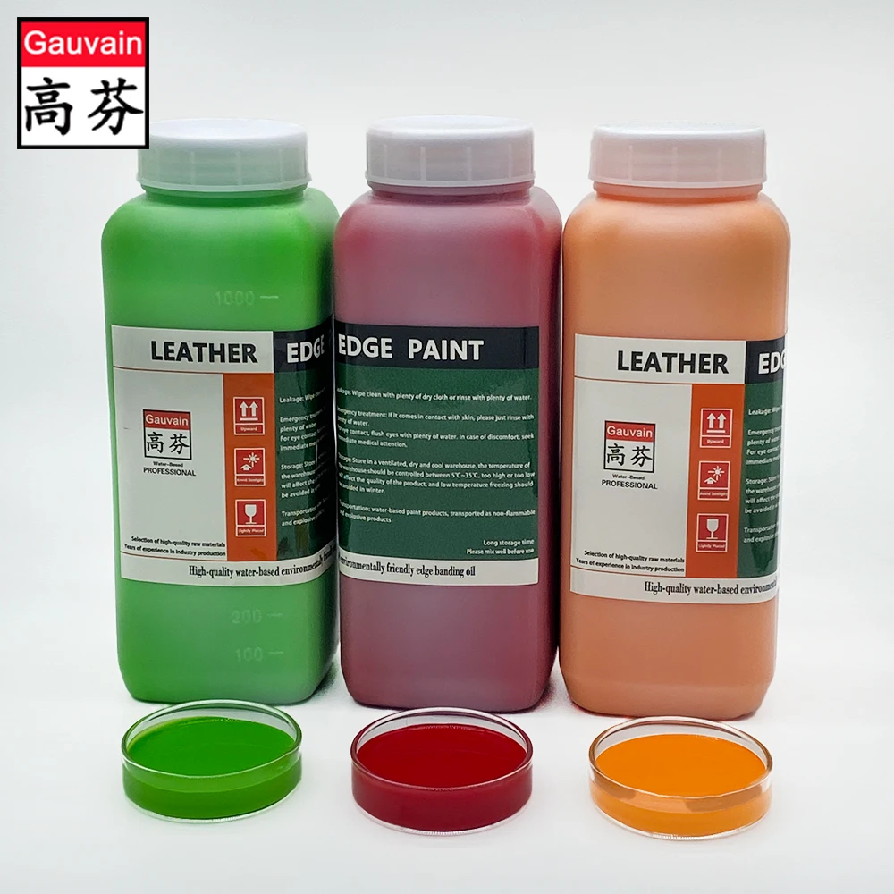 Economic series water based leather edge ink different colors one-time coating fullness leather edge paint