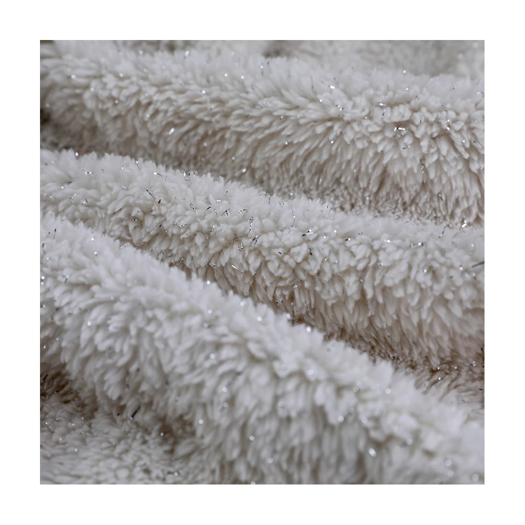 Custom Printed Colorful Thick Double Sided Recycled Polyester Sherpa Fleece Fabric For Nightclothes Blanket