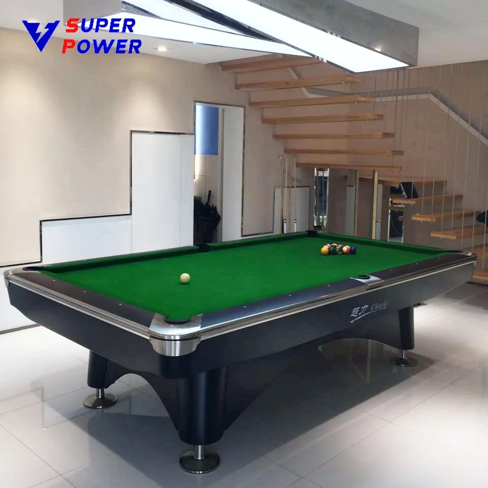 2022 New Black color cheap price standard size 8ft slate pool table solid wood 9ft billiard table for sale
