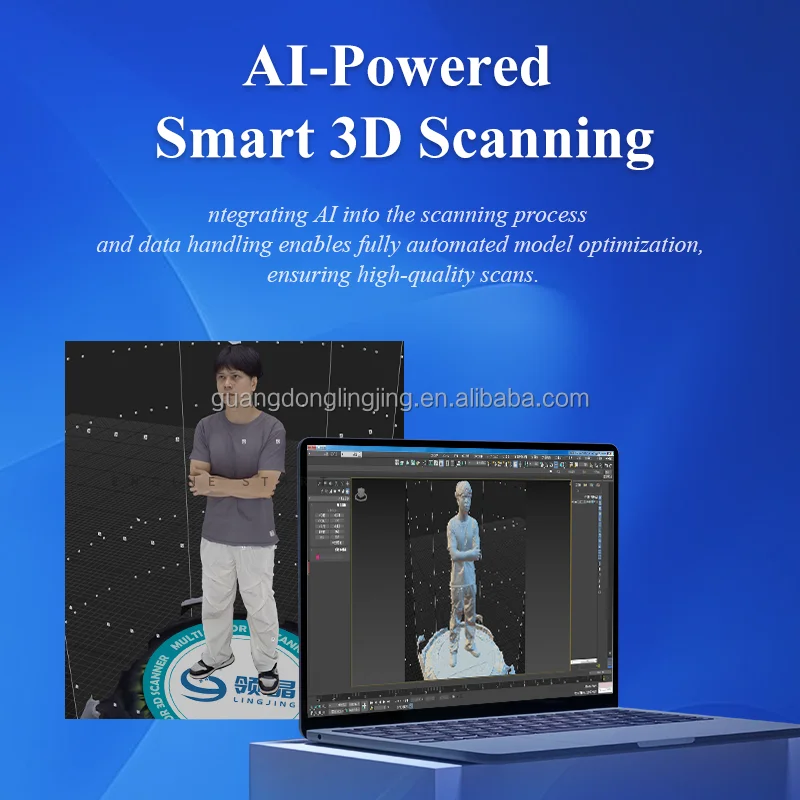 Ling Jing High-Precision High-Efficient Rotate Shooting Real People Portrait Full Color 3D Body Scanner For Action Figure