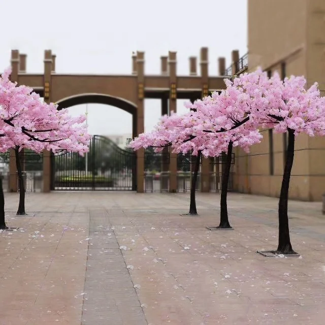 IFG factory selling wedding floor arrangement 10ft large drooping white cherry blossom arch tree