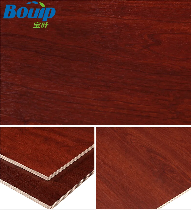 
E0 Formaldehyde Emission Standards Cherry Melamine Plywood Construction Board 