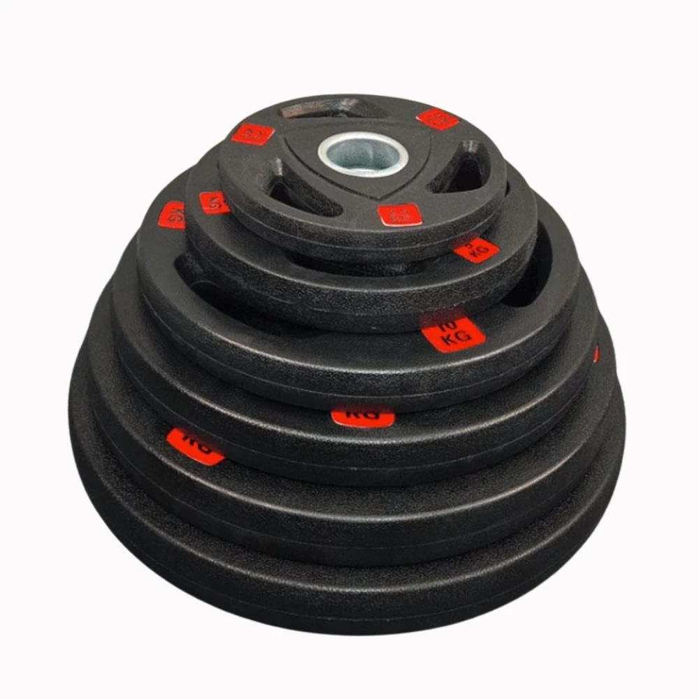 Rubber-covered Three-hole Weight Plate Cast Iron