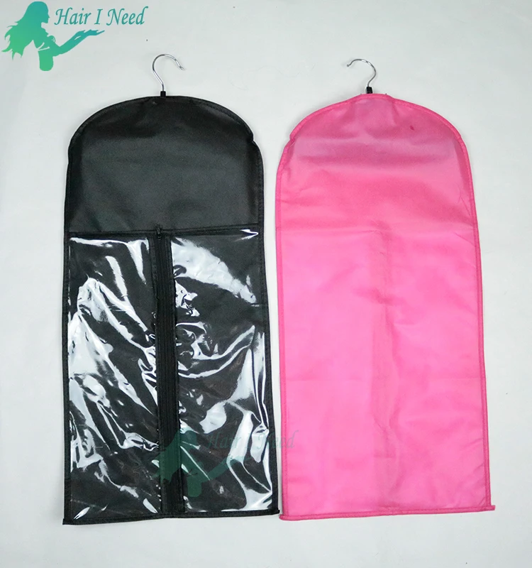 
Hair Extensions Carrier Storage Suit Case zipper Bag and Hanger human hair packaging supplies for hair extension 