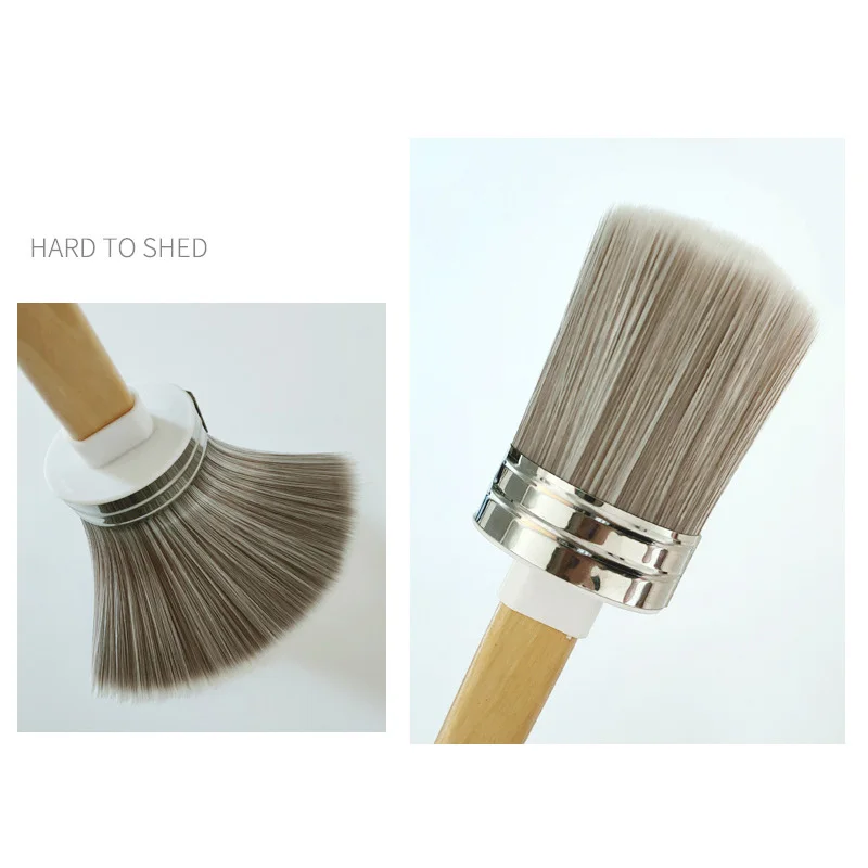 Industrial DIY Grade Paint Brush Wooden Handle Natural Bristle Plastic Material Customizable OEM Support Wall Paint Polishing