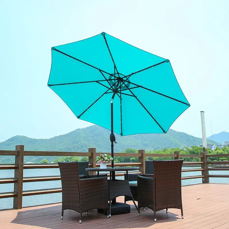 Outdoor sunshade umbrella courtyard outdoor folding activity sun umbrella single and double topped banana umbrella