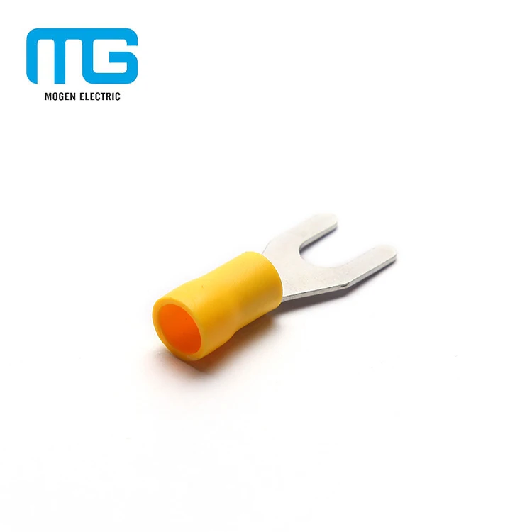 Yellow Black Blue Red Pvc Insulated Female Spade Connector Fork Type Terminal Wire Terminal