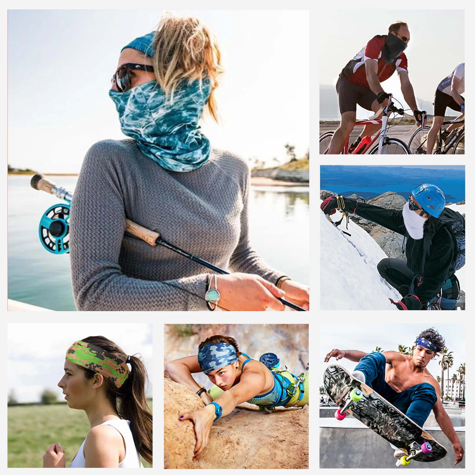 Custom Diving Scarf Outdoor Half Face Cover Neck Cool Gaitor UV Protection Buffs Seamless Neck Scarf Tube Bandana Neck Buffs